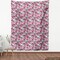 Ambesonne Love Fabric by the Yard, Romantic Random Hand Drawn Style Hearts and Love Words Crazy Romance Valentines, Decorative Fabric for Upholstery and Home Accents, 5 Yards, Red Grey